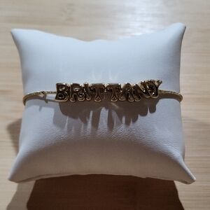 BaubleBar Gold Personalized Slider Bracelet "Brittany"